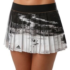 Adidas Women's New York City Black and White Pleated Mini Skort